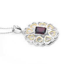 将图片加载到图库查看器，2.55 Carat Genuine Garnet .925 Sterling Silver Pendant
