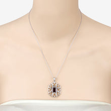 将图片加载到图库查看器，2.55 Carat Genuine Garnet .925 Sterling Silver Pendant
