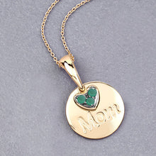 Load image into Gallery viewer, 0.17 Carat Genuine Emerald .925 Sterling Silver Pendant
