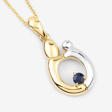 Load image into Gallery viewer, 0.19 Carat Genuine Blue Sapphire .925 Sterling Silver Pendant
