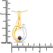 Load image into Gallery viewer, 0.19 Carat Genuine Blue Sapphire .925 Sterling Silver Pendant
