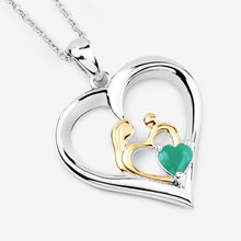 Load image into Gallery viewer, 0.45 Carat Genuine Emerald .925 Sterling Silver Pendant
