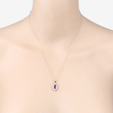Load image into Gallery viewer, 1.52 Carat Genuine Ruby and White Diamond 10K Yellow Gold Pendant
