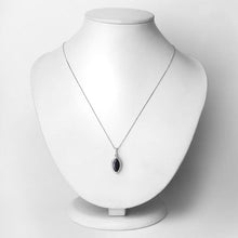 Load image into Gallery viewer, 2.27 Carat Genuine Blue Sapphire and White Diamond 10K White Gold Pendant

