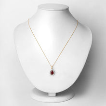 Load image into Gallery viewer, 1.61 Carat Genuine Ruby and White Diamond 14K Yellow Gold Pendant

