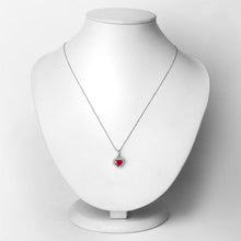Load image into Gallery viewer, 1.48 Carat Genuine Ruby and White Diamond 14K White Gold Pendant
