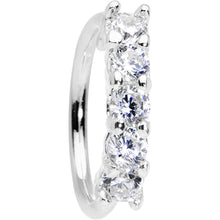 将图片加载到图库查看器，18G 5/16 Clear CZ Quintet Seamless Circular Ring
