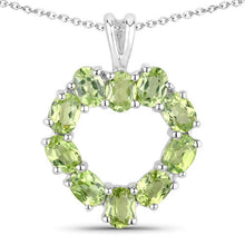 Load image into Gallery viewer, 1.70 Carat Genuine Peridot .925 Sterling Silver Pendant
