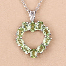 Load image into Gallery viewer, 1.70 Carat Genuine Peridot .925 Sterling Silver Pendant
