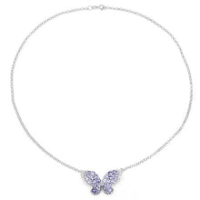 Load image into Gallery viewer, 3.31 Carat Genuine Tanzanite &amp; White Topaz .925 Sterling Silver Pendant
