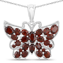 Load image into Gallery viewer, 4.90 Carat Genuine Garnet .925 Sterling Silver Pendant
