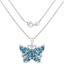 Load image into Gallery viewer, 4.81 Carat Genuine London Blue Topaz .925 Sterling Silver Pendant
