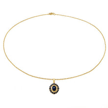 Load image into Gallery viewer, 3.02 Carat Genuine Blue Sapphire .925 Sterling Silver Pendant
