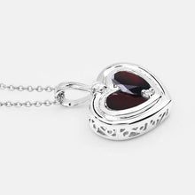 Load image into Gallery viewer, 2.66 Carat Genuine Garnet and White Topaz .925 Sterling Silver Pendant
