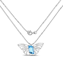 将图片加载到图库查看器，10.62 Carat Genuine Swiss Blue Topaz .925 Sterling Silver Pendant
