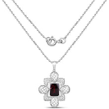 Load image into Gallery viewer, 8.00 Carat Genuine Garnet .925 Sterling Silver Pendant
