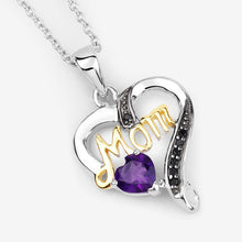 将图片加载到图库查看器，0.48 Carat Genuine Amethyst and Black Spinel .925 Sterling Silver Pendant
