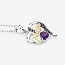 将图片加载到图库查看器，0.48 Carat Genuine Amethyst and Black Spinel .925 Sterling Silver Pendant
