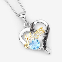 Load image into Gallery viewer, 0.57 Carat Genuine Swiss Blue Topaz and Black Spinel .925 Sterling Silver Pendant
