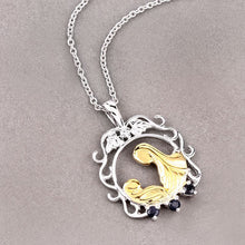 Load image into Gallery viewer, 0.12 Carat Genuine Blue Sapphire .925 Sterling Silver Pendant

