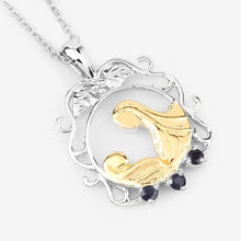 Load image into Gallery viewer, 0.12 Carat Genuine Blue Sapphire .925 Sterling Silver Pendant
