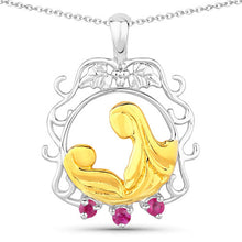 Load image into Gallery viewer, 0.14 Carat Genuine Ruby .925 Sterling Silver Pendant
