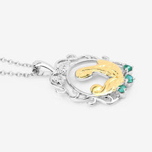 Load image into Gallery viewer, 0.09 Carat Genuine Emerald .925 Sterling Silver Pendant
