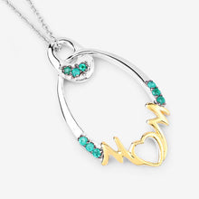 Load image into Gallery viewer, 0.15 Carat Genuine Emerald .925 Sterling Silver Pendant
