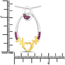 将图片加载到图库查看器，0.18 Carat Genuine Ruby .925 Sterling Silver Pendant
