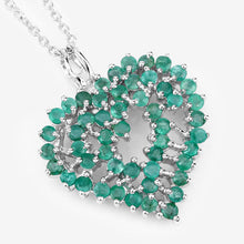 Load image into Gallery viewer, 1.53 Carat Genuine Emerald .925 Sterling Silver Pendant
