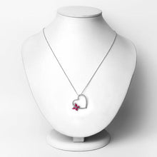 将图片加载到图库查看器，0.52 Carat Genuine Ruby and Created White Sapphire .925 Sterling Silver Pendant
