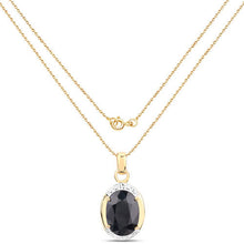 Load image into Gallery viewer, 7.50 Carat Genuine Black Sapphire .925 Sterling Silver Pendant
