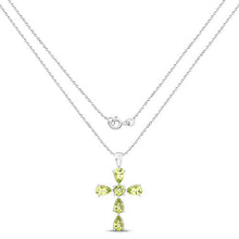 Load image into Gallery viewer, 2.24 Carat Genuine Peridot .925 Sterling Silver Pendant
