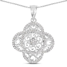 Load image into Gallery viewer, 0.57 Carat Genuine White Diamond .925 Sterling Silver Pendant
