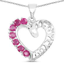 将图片加载到图库查看器，0.91 Carat Genuine Ruby .925 Sterling Silver Pendant
