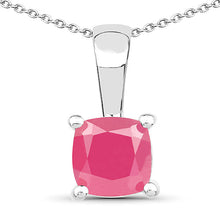 Load image into Gallery viewer, 1.80 Carat Genuine Emerald, Glass Filled Ruby &amp; Glass Filled Sapphire .925 Sterling Silver Pendant
