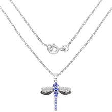Load image into Gallery viewer, 1.93 Carat Genuine Tanzanite and White Topaz .925 Sterling Silver Pendant
