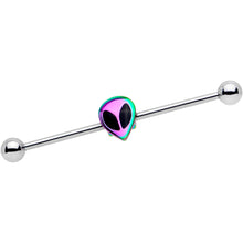 将图片加载到图库查看器，14G Rainbow Radical Alien Industrial Barbell 38mm
