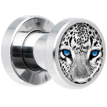 将图片加载到图库查看器，Black White Leopard Eyes Steel Screw Fit Plug Set 4G
