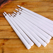 Load image into Gallery viewer, Pack of 12 Yellow Flickering Remote LED Candles Plastic Flameless Remote Taper Candles Flameless Ivory Taper Candles Flickering Battery Operated Led Warm 3D Wick Light Window Candles Real Led For Dinner Party Decoration
