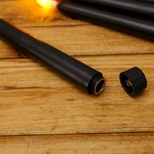 Load image into Gallery viewer, Pack of 6 Black LED Birthday Candles Flameless Taper Candles LED Taper Candles  Led Candle Lights Flickering Candles For Halloween Christmas Yellow/Warm White Plastic Flameless Flickering Battery Operated LED Halloween Candles
