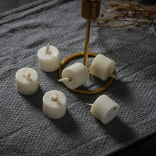 Load image into Gallery viewer, Pack of 6 or 12 Remote or Not Remote Flameless Battery Candles Realistic and Bright Flickering Bulb Battery Operated Flameless LED Tea Light Ideal for Parties Weddings Birthdays Hollween Gift Realistic and Bright Flickering Fake Dancing Flame Tea lights
