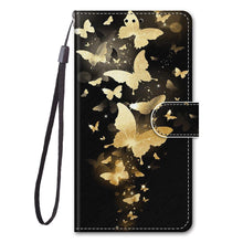 将图片加载到图库查看器，Painted Leather Flip Phone Case For Xiaomi Redmi 8 9 9A 9C 9T Redmi 10 Lion Cat Butterfly Wallet Card Holder Stand Book Cover Colorful PU Leather Wallet Flip Cover Shockproof Card Slots Holder Side Pocket Magnetic Closure Stylish Case
