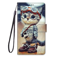 将图片加载到图库查看器，Painted Leather Flip Phone Case For Xiaomi Redmi 8 9 9A 9C 9T Redmi 10 Lion Cat Butterfly Wallet Card Holder Stand Book Cover Colorful PU Leather Wallet Flip Cover Shockproof Card Slots Holder Side Pocket Magnetic Closure Stylish Case
