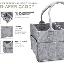 将图片加载到图库查看器，Parker Baby Diaper Caddy - Nursery Storage Bin and Car Organizer for Diapers and Baby Wipes
