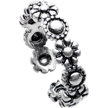将图片加载到图库查看器，Silver Plated Floral Wreath Toe Ring
