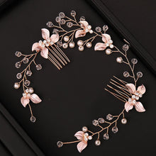 将图片加载到图库查看器，Pearl Leaf Comb Headband Hair Accessories For Women Tiara Headband Wedding Accessories Headband on the head Gorgeous Hair Accessories For Women
