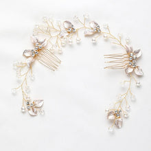 将图片加载到图库查看器，Pearl Leaf Comb Headband Hair Accessories For Women Tiara Headband Wedding Accessories Headband on the head Gorgeous Hair Accessories For Women
