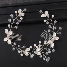 将图片加载到图库查看器，Pearl Leaf Comb Headband Hair Accessories For Women Tiara Headband Wedding Accessories Headband on the head Gorgeous Hair Accessories For Women

