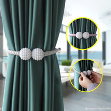 Load image into Gallery viewer, Pearl Magnetic Curtain Clip Curtain Holder Tieback Buckle Clips Hanging Ball Buckle Tie Back Curtain Accessories Home Decor  Decorative Curtain Holdbacks Crystal Tie Backs For Curtains Curtain Holders For Window Draperies

